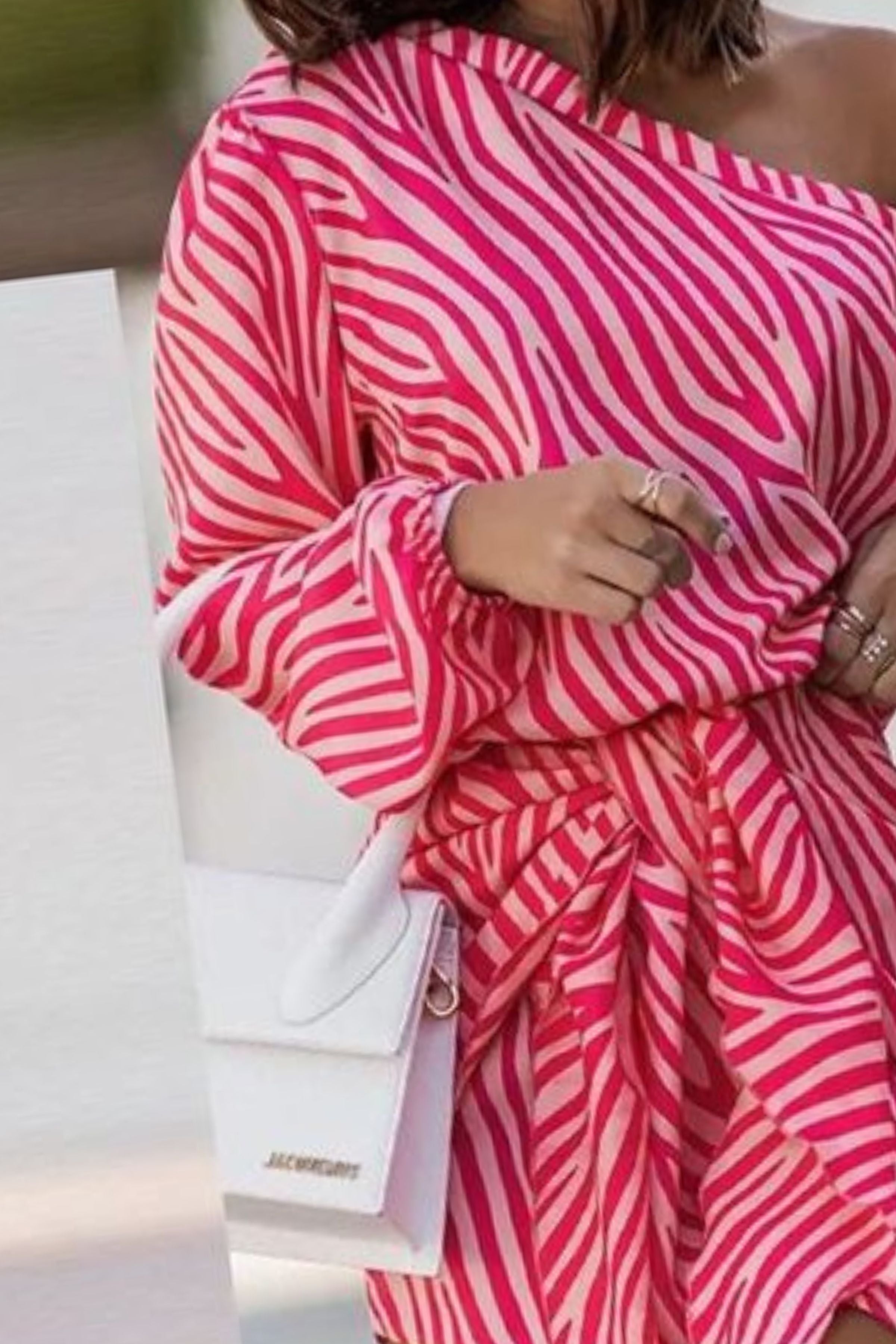 BARBIE ONE SHOULDER TIED CASUAL DRESS